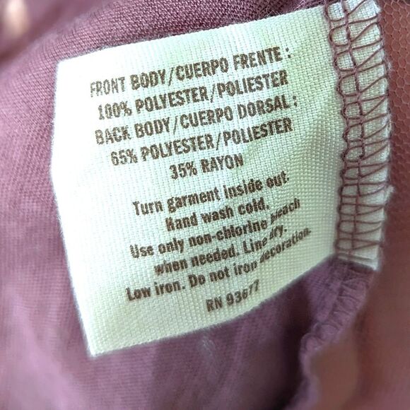 Dusty Rose Mauve Crop Tank Top Mesh Front size S - Picture 9 of 9